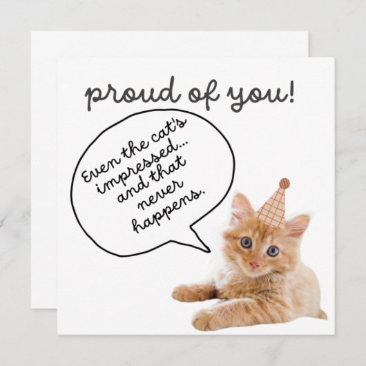 おもしろいおめでとうカード印刷可能 招待状 (正面/裏面)