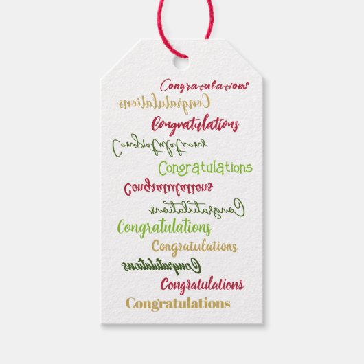 おもしろいおめでとうメッセージカード ギフトタグ (正面)