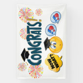 おもしろいおめでとう卒業 横断幕 (縦)