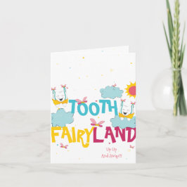 おもしろいおもしろいかわいい歯の妖精ありがパーソナライズされたとう カード