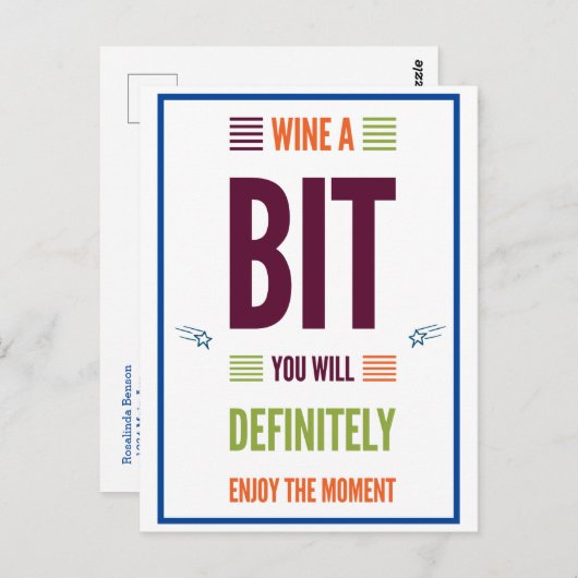 おもしろいおもしろいことわざ引用文やる気を起こさせる誕生日 ポストカード (正面/裏面)