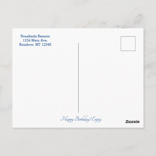 おもしろいおもしろいことわざ引用文やる気を起こさせる誕生日 ポストカード (裏面)