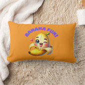 おもしろいおもしろいとギのバナナウインキングデザインよくはしゃぐ ランバークッション (ブランケット)