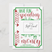 おもしろいおもしろいを使ってクリスマスプレゼントを持っている (正面)