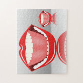 おもしろいおもしろいクール笑う大きな口ジグソーパズル ジグソーパズル (縦)