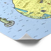 おもしろいおもしろいニューヨークの地図 |ポスター |壁のプリント ポスター (角)