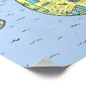 おもしろいおもしろいニューヨークの地図 | 27 x 18インチウォールプリント ポスター (角)