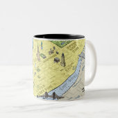 おもしろいおもしろいニューヨークシティマップコーヒーマグ ツートーンマグカップ (正面右)