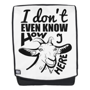 おもしろいおもしろいヤギぷんクールバック文字デザインパック バックパック