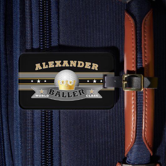 おもしろいおもしろいワールドクラスバレーオンブラック ラゲッジタグ (正面インサイチュ4)