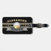 おもしろいおもしろいワールドクラスバレーオンブラック ラゲッジタグ (裏面横)