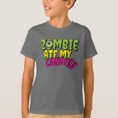 おもしろいおもしろい「食べゾンビマイ・キャンディ」ハロウィン Tシャツ (正面)