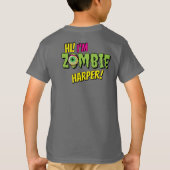 おもしろいおもしろい「食べゾンビマイ・キャンディ」ハロウィン Tシャツ (裏面)