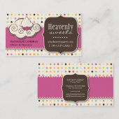 おもしろいおよびお洒落なカップケーキ|のベーカリーの名刺 名刺 (正面/裏面)