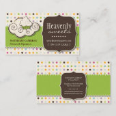 おもしろいおよびお洒落なカップケーキ|のベーカリーの名刺 名刺 (正面/裏面)