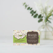 おもしろいおよびお洒落なカップケーキ|のベーカリーの名刺 名刺 (スタンド正面)