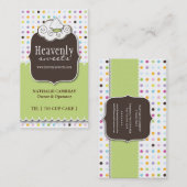 おもしろいおよびお洒落なカップケーキ|のベーカリーの名刺 名刺 (正面/裏面)