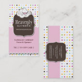 おもしろいおよびお洒落なカップケーキ|のベーカリーの名刺 名刺 (正面/裏面)