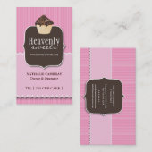 おもしろいおよびお洒落なカップケーキ|のベーカリーの名刺 名刺 (正面/裏面)