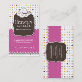 おもしろいおよびお洒落なカップケーキ|のベーカリーの名刺 名刺 (正面/裏面)