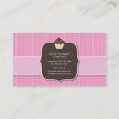 おもしろいおよびお洒落なカップケーキ|のベーカリーの名刺 名刺 (裏面)