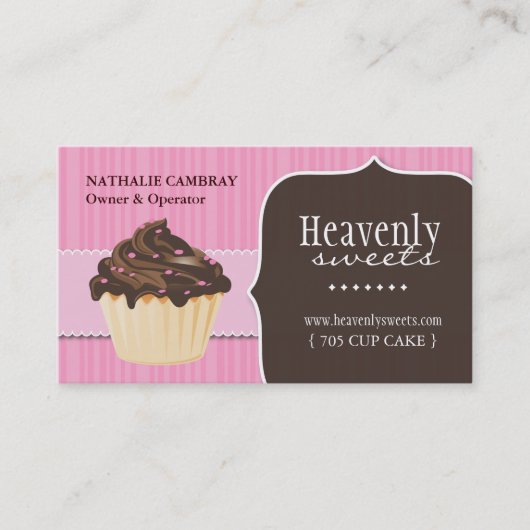 おもしろいおよびお洒落なカップケーキ|のベーカリーの名刺 名刺 (正面)
