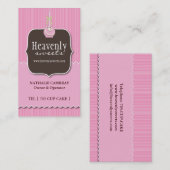 おもしろいおよびお洒落なケーキのポップの名刺 名刺 (正面/裏面)