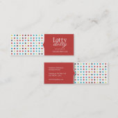 おもしろいおよびお洒落なポーク点の包装のラベル スキニー名刺 (正面/裏面)