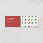 おもしろいおよびお洒落なポーク点の包装のラベル スキニー名刺 (裏面)