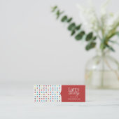 おもしろいおよびお洒落なポーク点の包装のラベル スキニー名刺 (スタンド正面)