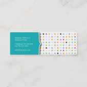 おもしろいおよびお洒落なポーク点の包装のラベル スキニー名刺 (裏面)