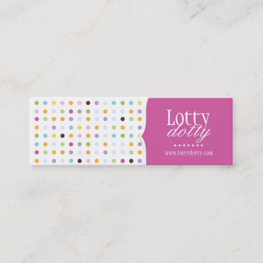 おもしろいおよびお洒落なポーク点の包装のラベル スキニー名刺 (正面)