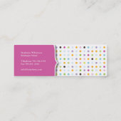 おもしろいおよびお洒落なポーク点の包装のラベル スキニー名刺 (裏面)