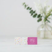 おもしろいおよびお洒落なポーク点の包装のラベル スキニー名刺 (スタンド正面)