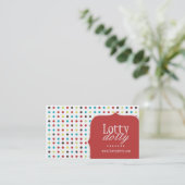 おもしろいおよびお洒落なポーク点の名刺 名刺 (スタンド正面)