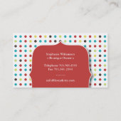 おもしろいおよびお洒落なポーク点の名刺 名刺 (裏面)