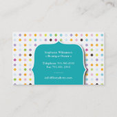 おもしろいおよびお洒落なポーク点の名刺 名刺 (裏面)