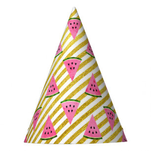 おもしろいおよびかわいい夏のスイカの誕生会 パーティーハット