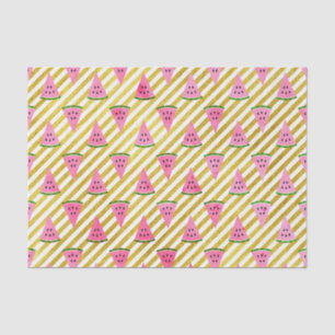 おもしろいおよびかわいい夏のスイカの誕生会 薄葉紙