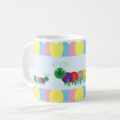 おもしろいおよびかわいい幼虫 コーヒーマグカップ (正面左)