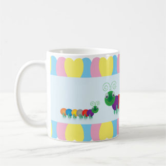 おもしろいおよびかわいい幼虫 コーヒーマグカップ