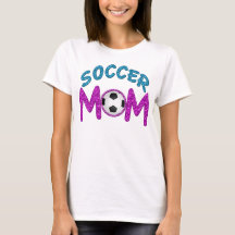 おもしろいおよびはっきりしたなサッカーのお母さんのTシャツ