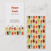 おもしろいおよびカラフルのアイスキャンデーのレトロパターン 名刺 (正面/裏面)