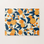 おもしろいおよびカラフルヴィンテージアプリコットパターン ジグソーパズル (横)