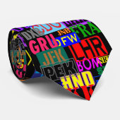 おもしろいおよびカラフル3つの手紙空港コード ネクタイ (ロール)