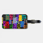 おもしろいおよびカラフル3つの手紙空港コード ラゲッジタグ (裏面横)