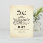 おもしろいおよびクリエイティブの結婚式招待状 招待状 (スタンド正面)