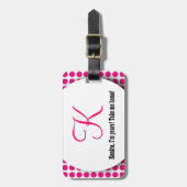 おもしろいおよびスタイリッシュ私に家のカスタムなモノグラムV09を取って下さい ラゲッジタグ (正面縦)