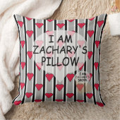 おもしろいおよびファンシーカスタマイズ可能なハートストライプの クッション (ブランケット)