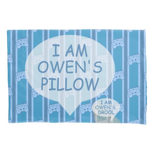 おもしろいおよびファンシーカスタマイズ可能なビデオゲーム制御装置 枕カバー (正面)